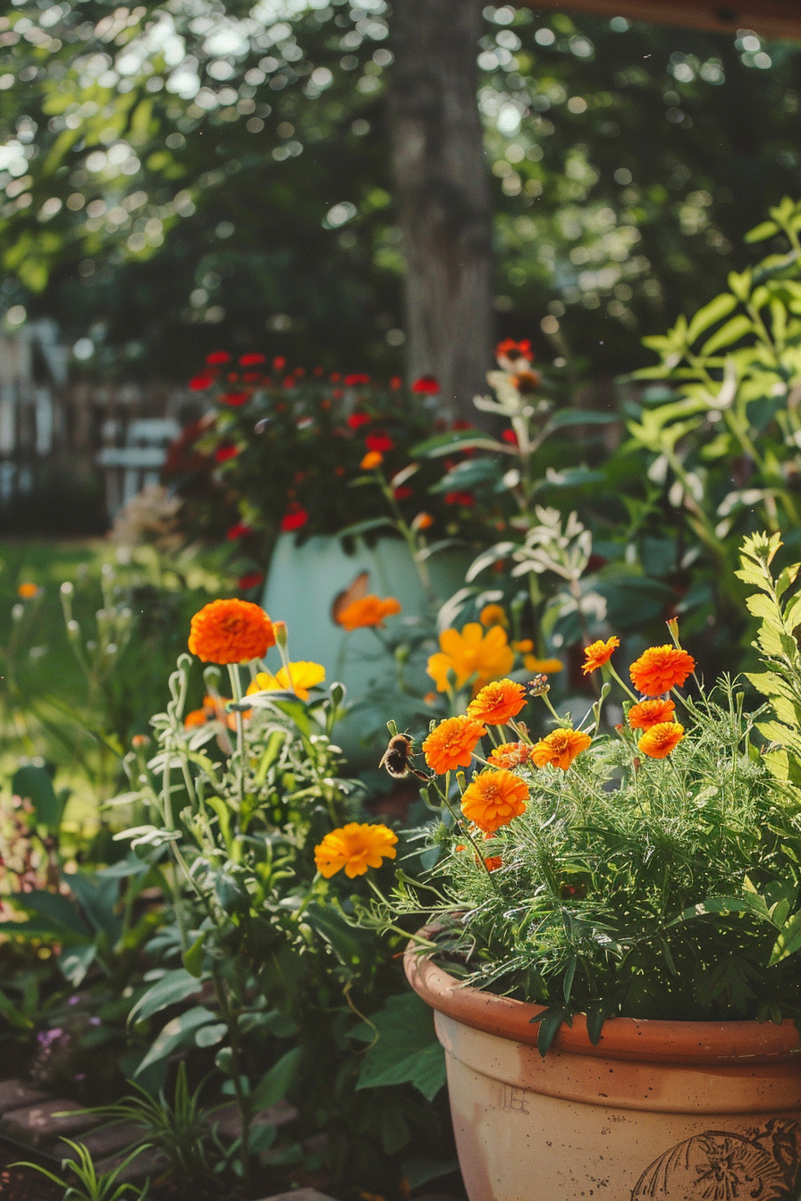 Garden garden with nectar -rich flowers, put on the bees and butterflies.