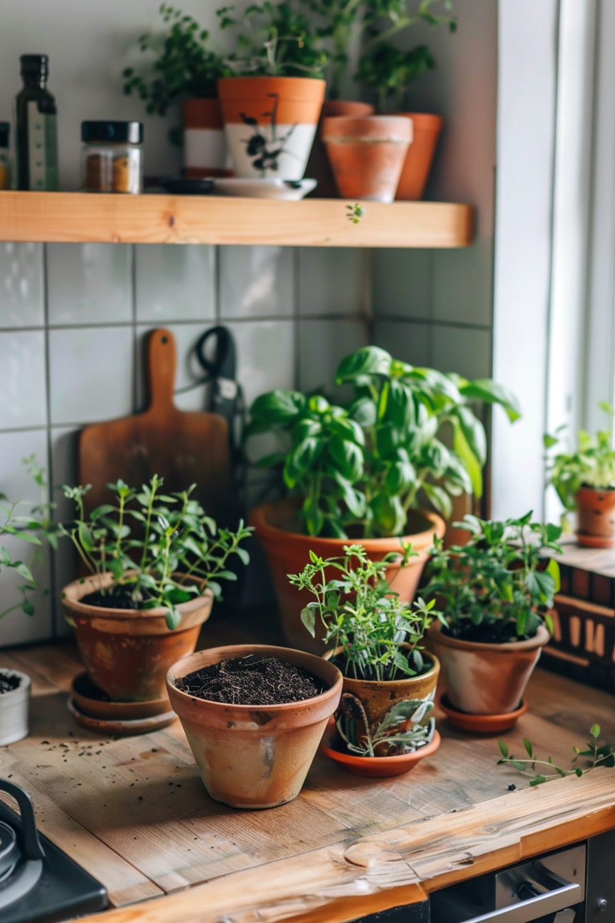 Inner garden with organic practices and rich mix.