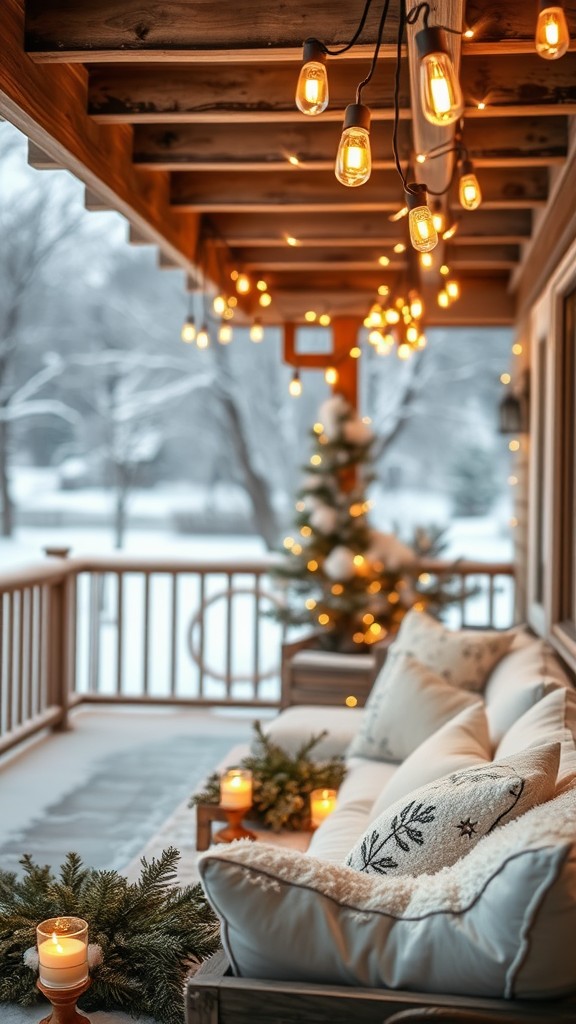 Care candles above the terrace