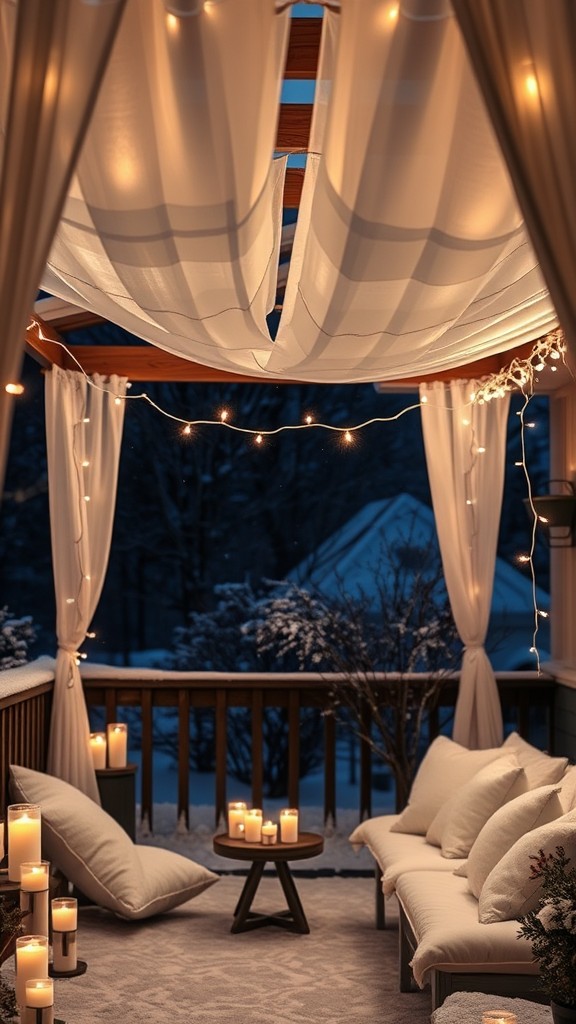 Canopy with candles