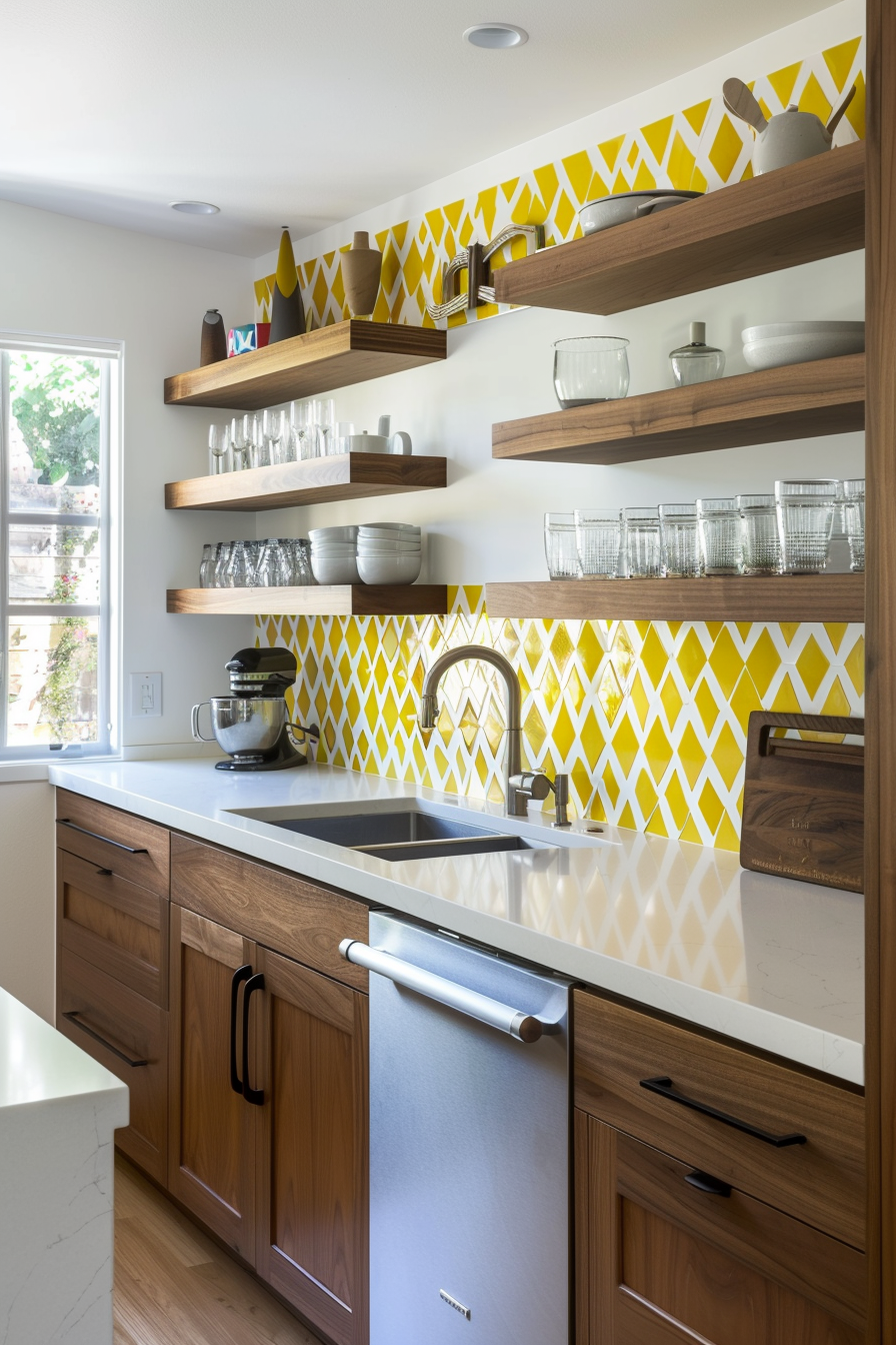 Chevron pattern with contrasting colors