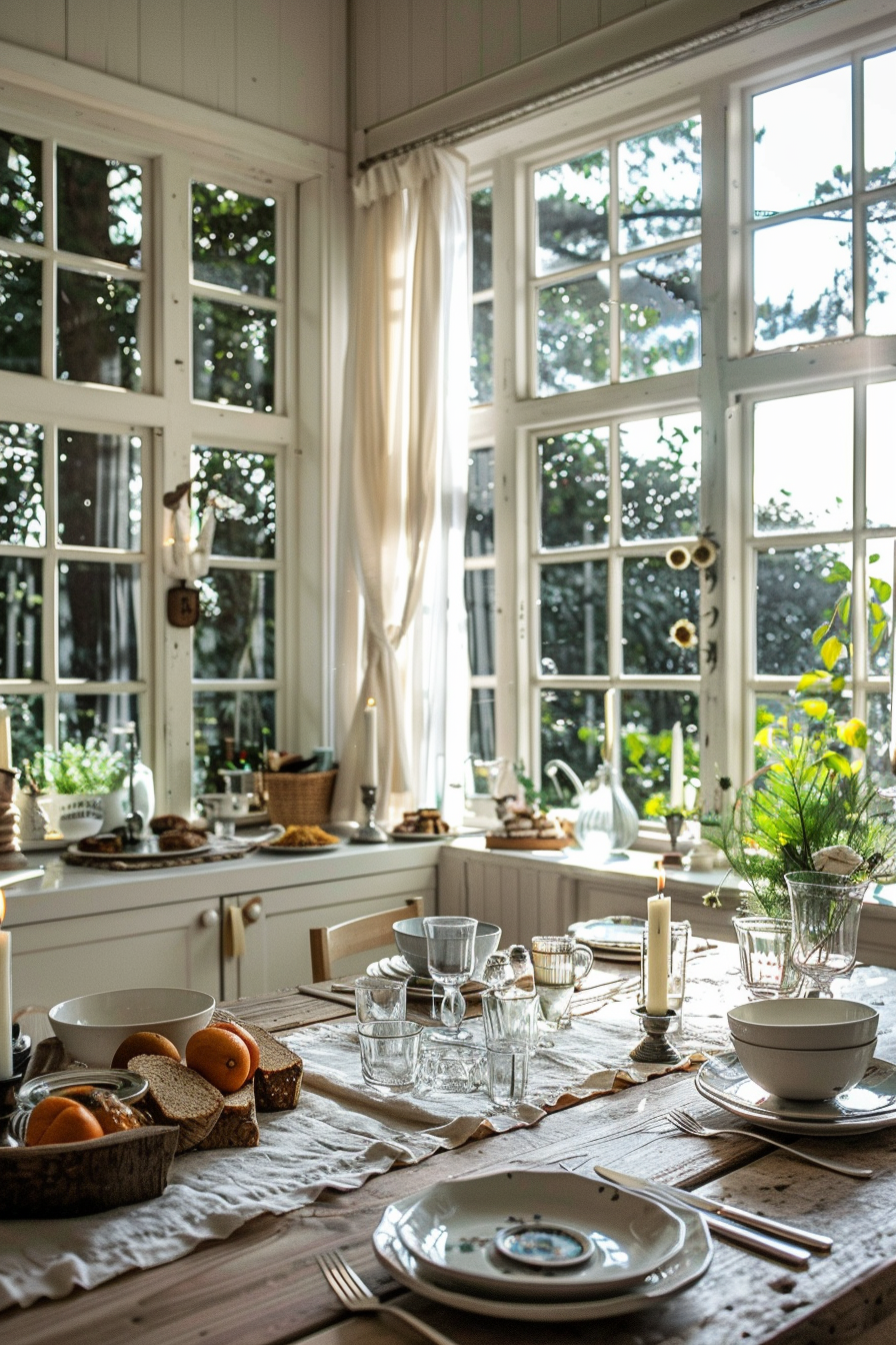 Elegant wrought iron crowning in a French cuisine