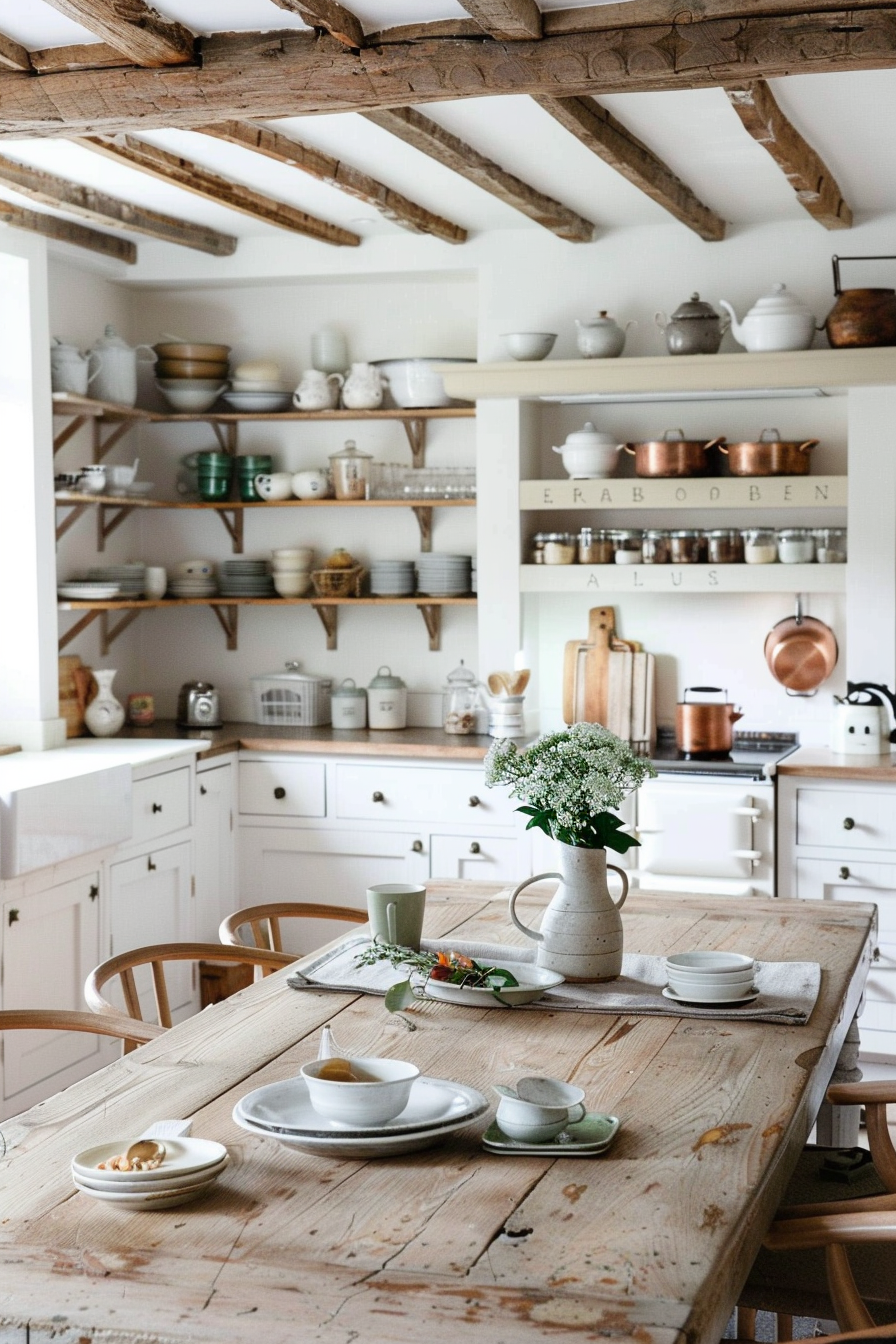 Rustic wood rays in French cuisine