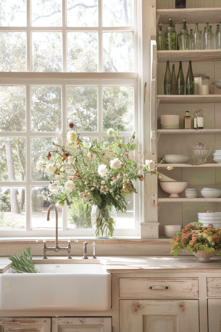 Pot herbs on a windowsill in French cuisine