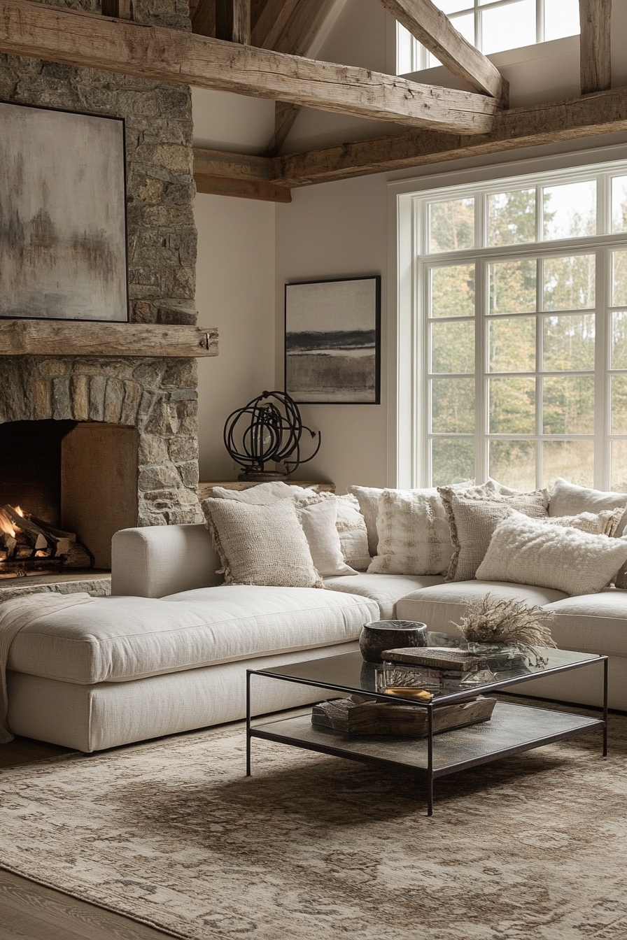 Rustic modern living room