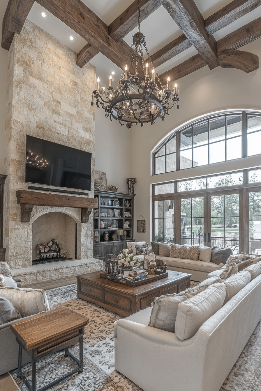 Rustic modern living room