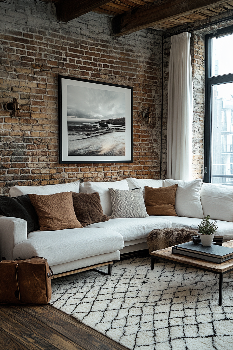 Rustic modern living room