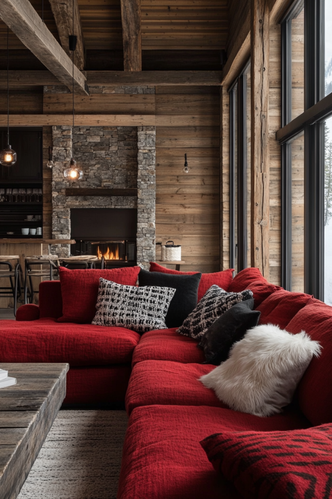 Rustic modern living room