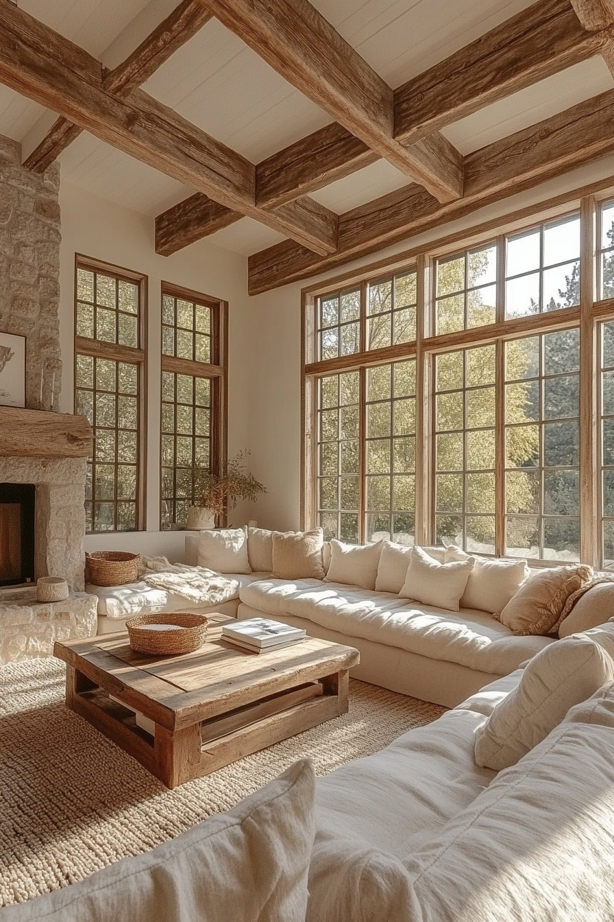 Rustic modern living room