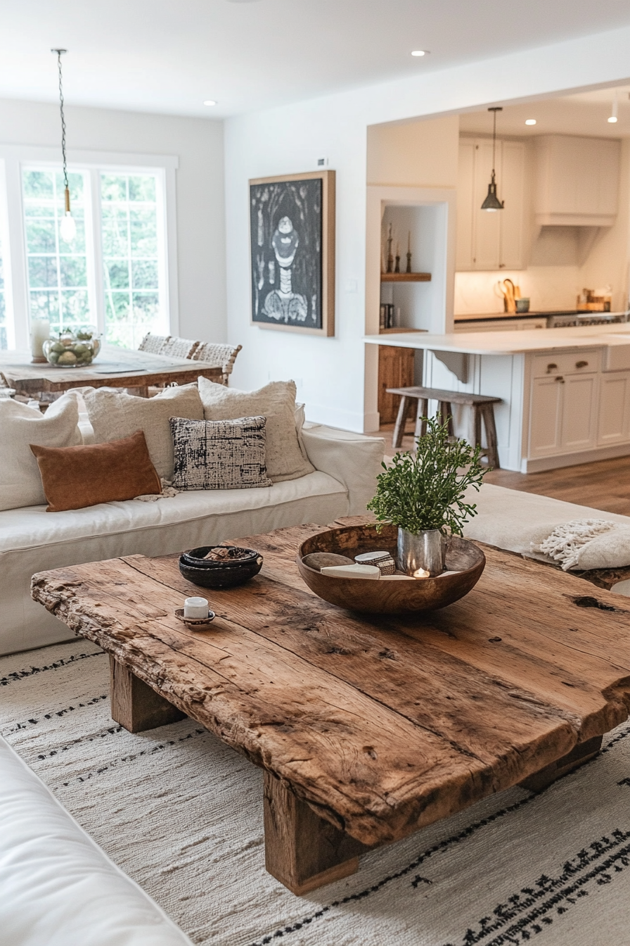 Rustic modern living room