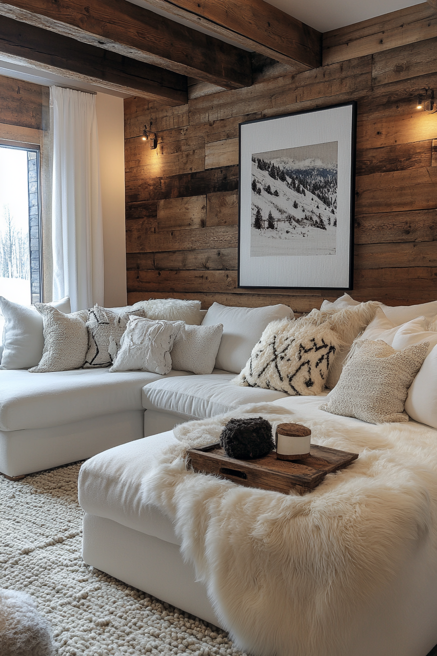 Rustic modern living room