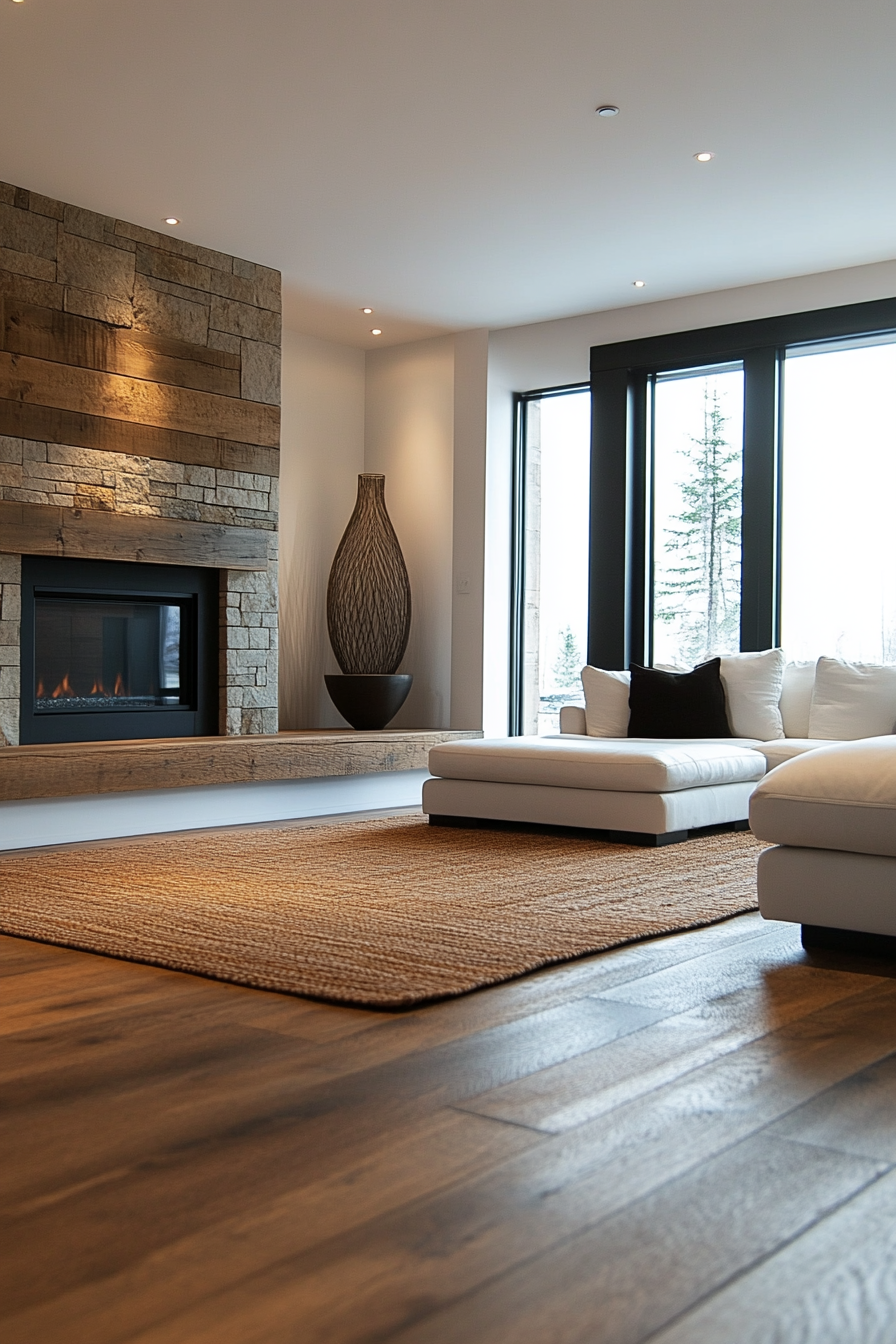 Rustic modern living room