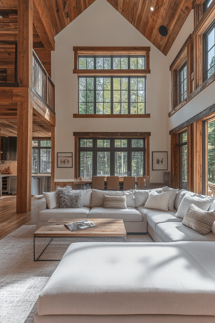 Rustic modern living room