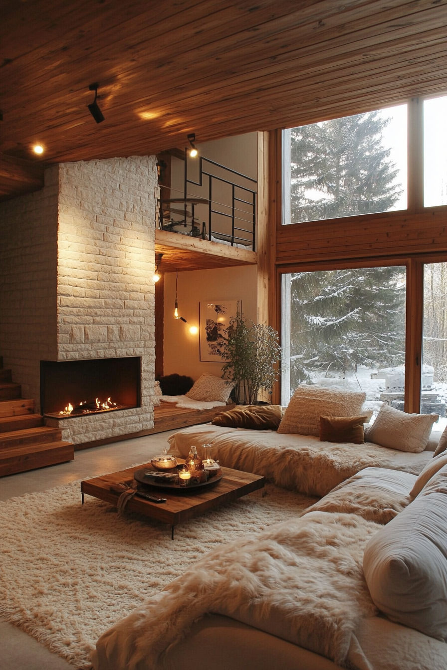 Rustic modern living room