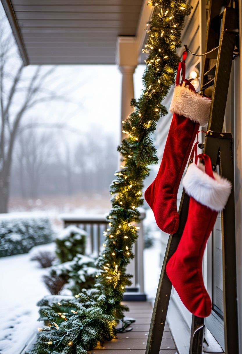 Stockings on the veranda