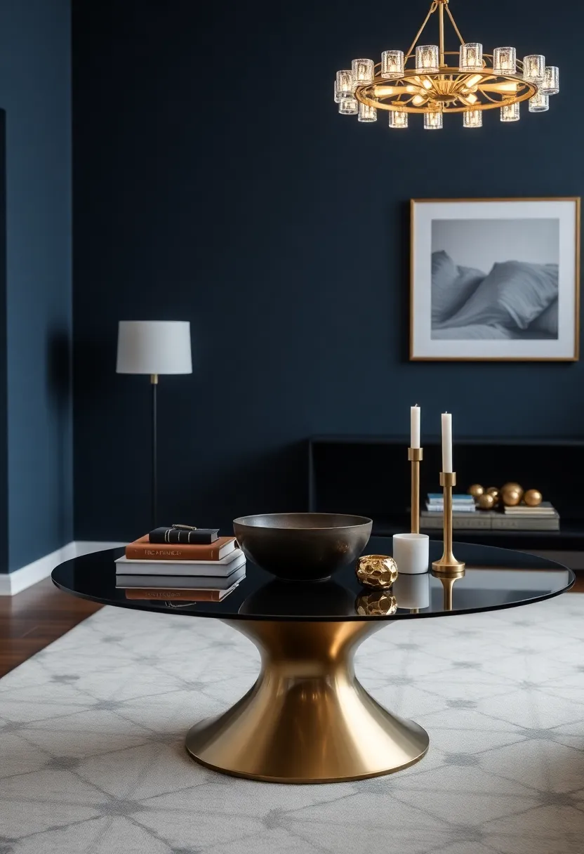 Accessorization of your dark blue living room: 15 must -have decor items to supplement statement lighting -9. Clear coffee table