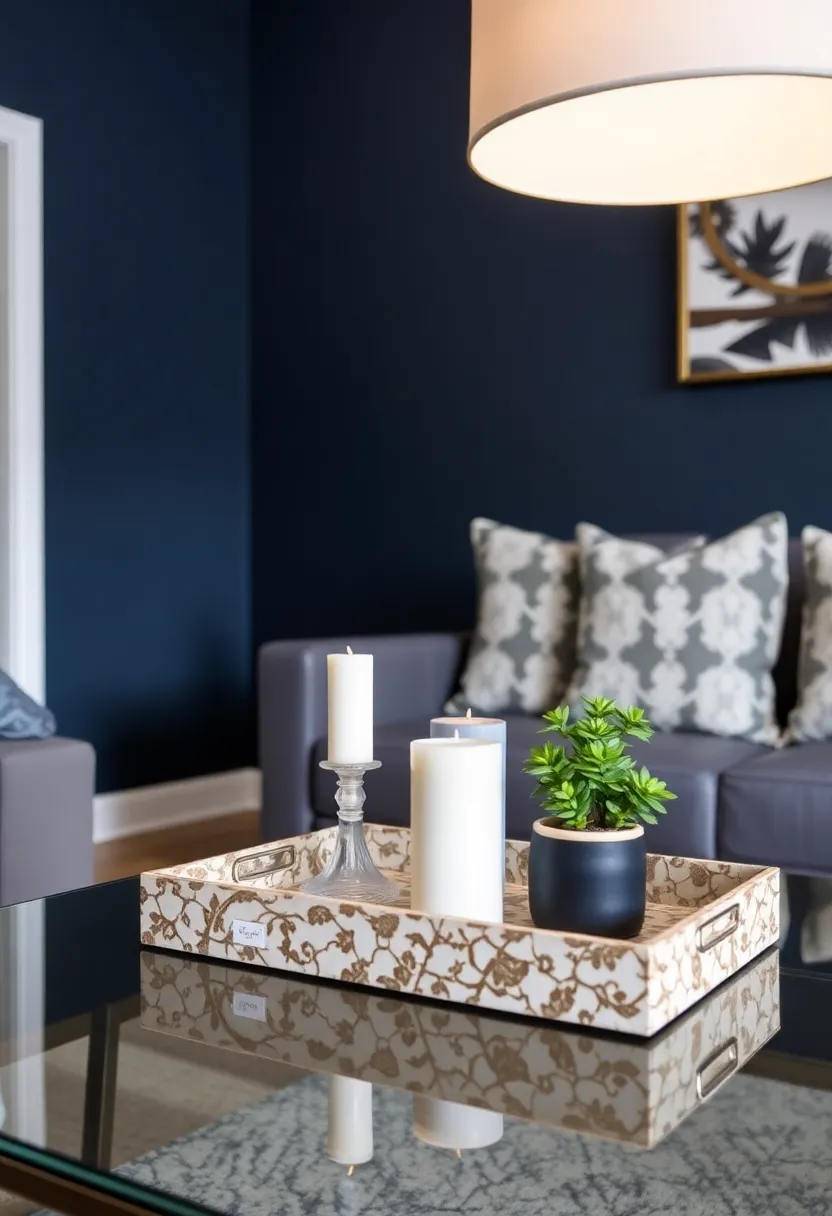 Accessorization of your dark blue living room: 15 must -have -decor -objects to supplement statement lighting -15. Decorative tablets