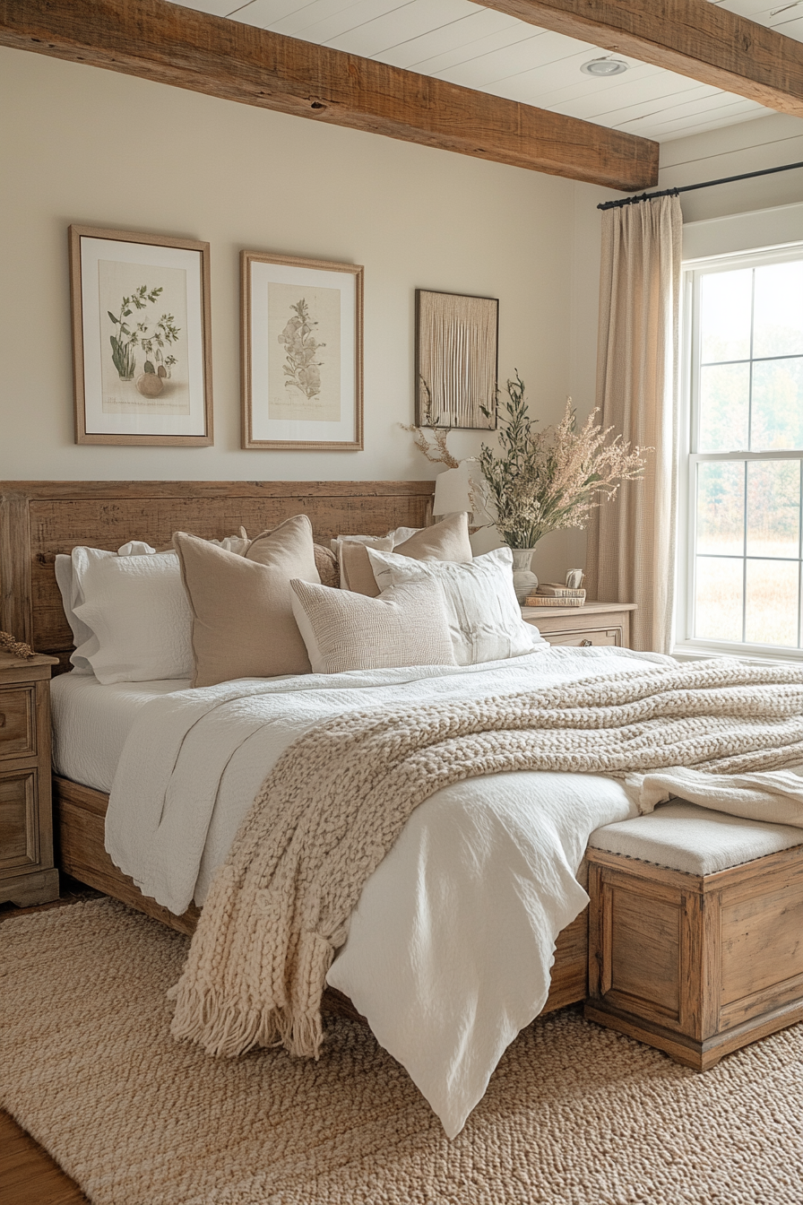 Rustic farmhouse bedroom