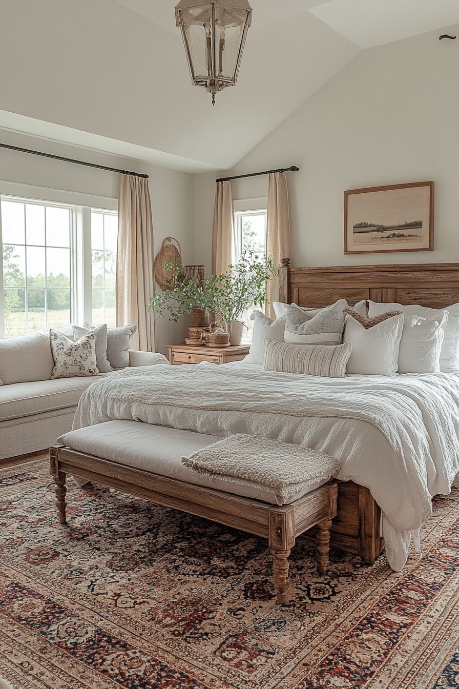 Rustic farmhouse bedroom