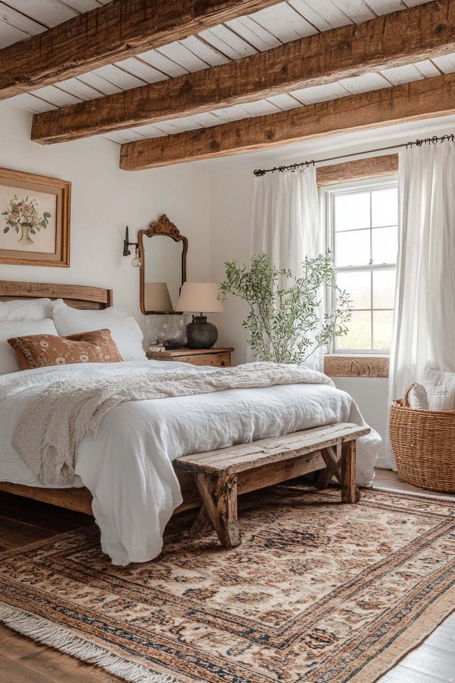 Rustic farmhouse bedroom