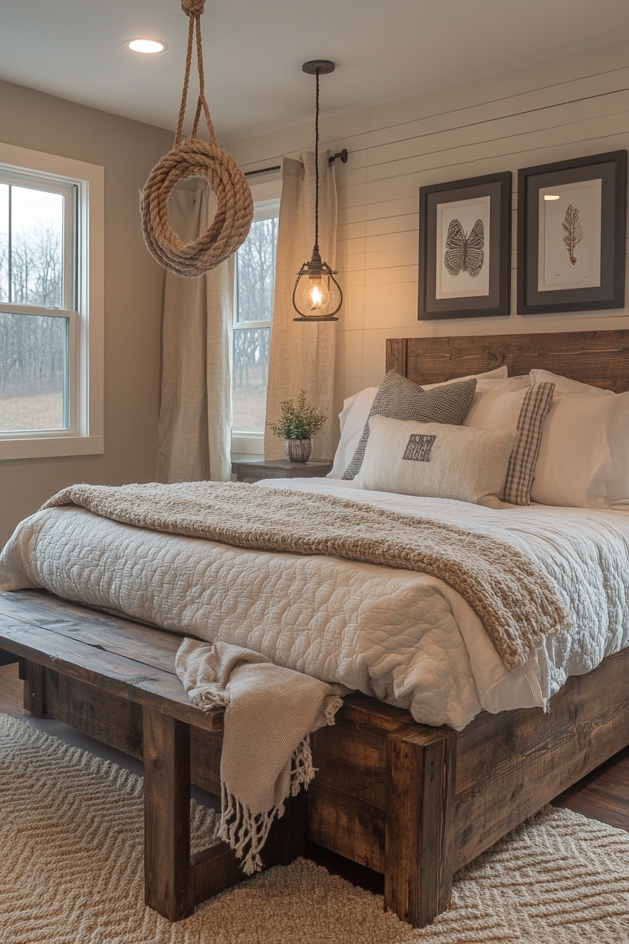 Rustic farmhouse bedroom