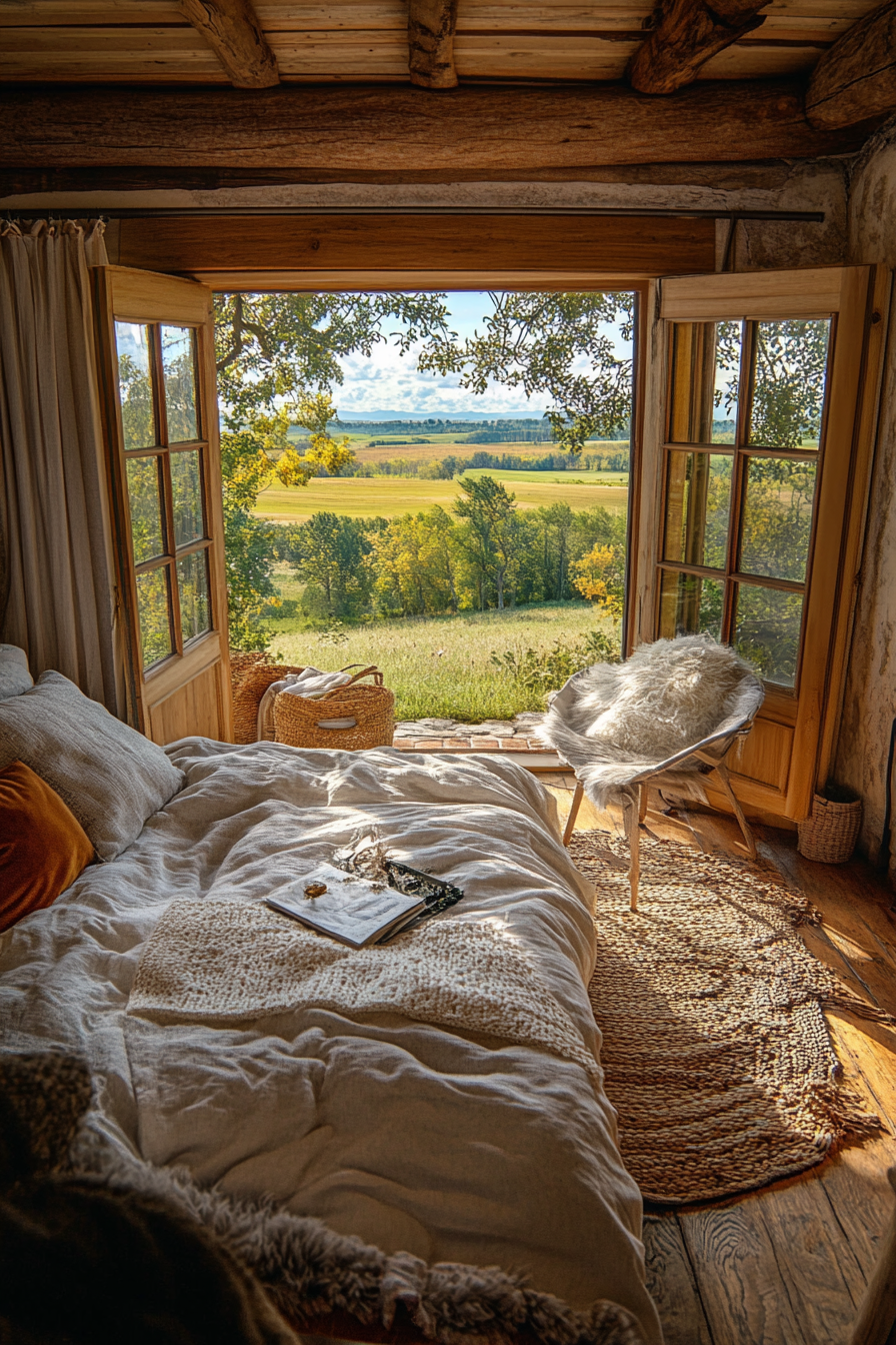 Rustic farmhouse bedroom