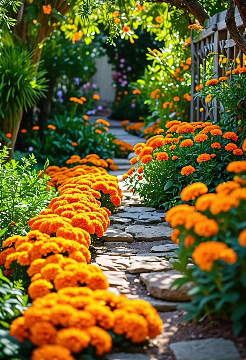 Ringing flower paths for a lively sidewalk