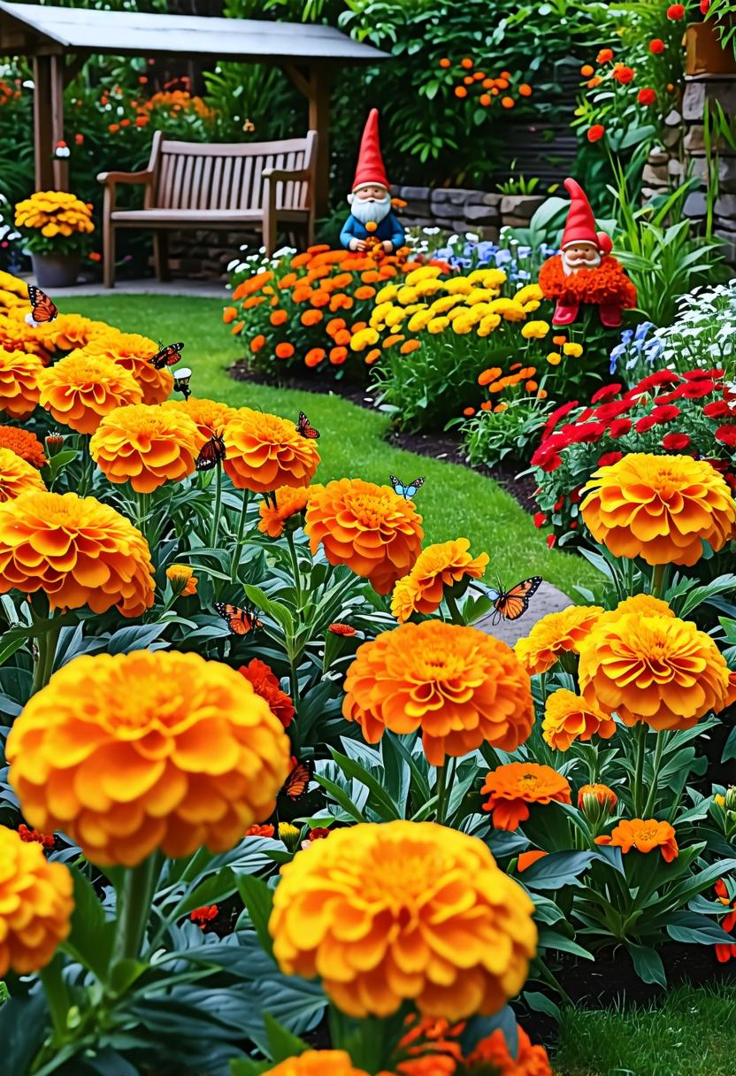 Topic garden with marigold