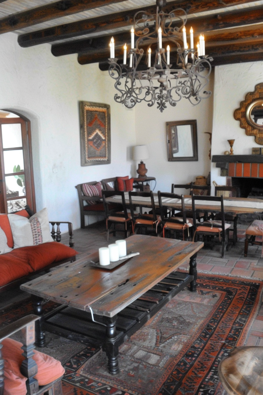 Mexican living room for farmhouses with blacksmiths
