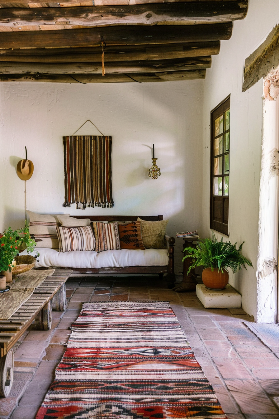 Cozy home line with Mexican farmhouse style and harmonious decor