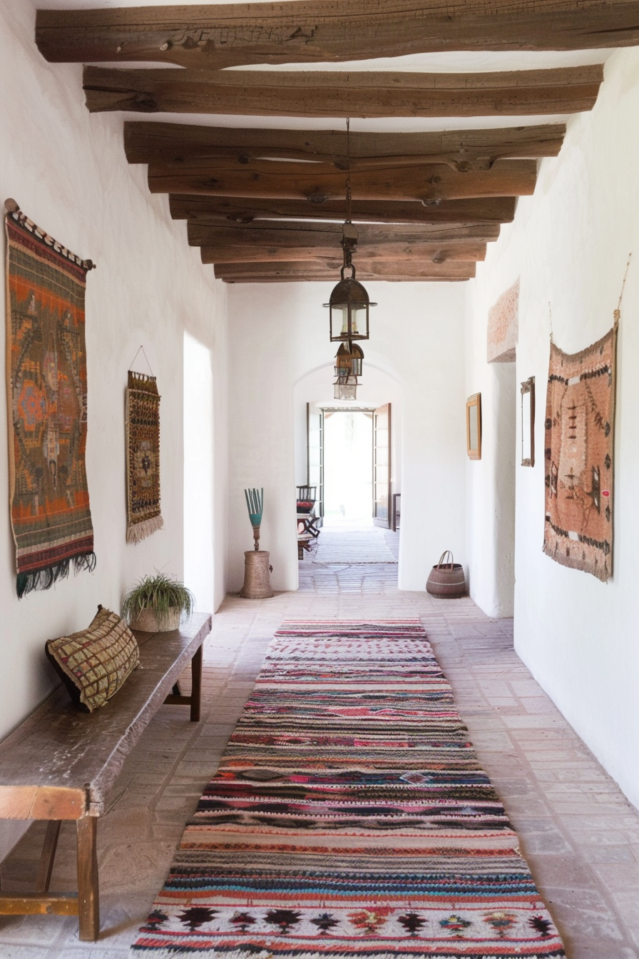 Nicely furnished Mexican farmhouse with seamless transitions between the rooms