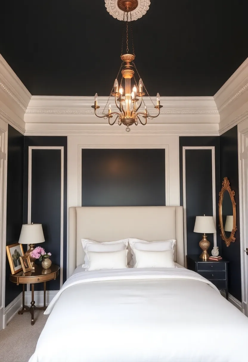 20 Trendy Black Beadboard Accent Wall Ideas for the Ultimate Bedroom Makeover! - 1. Classic elegance with white border