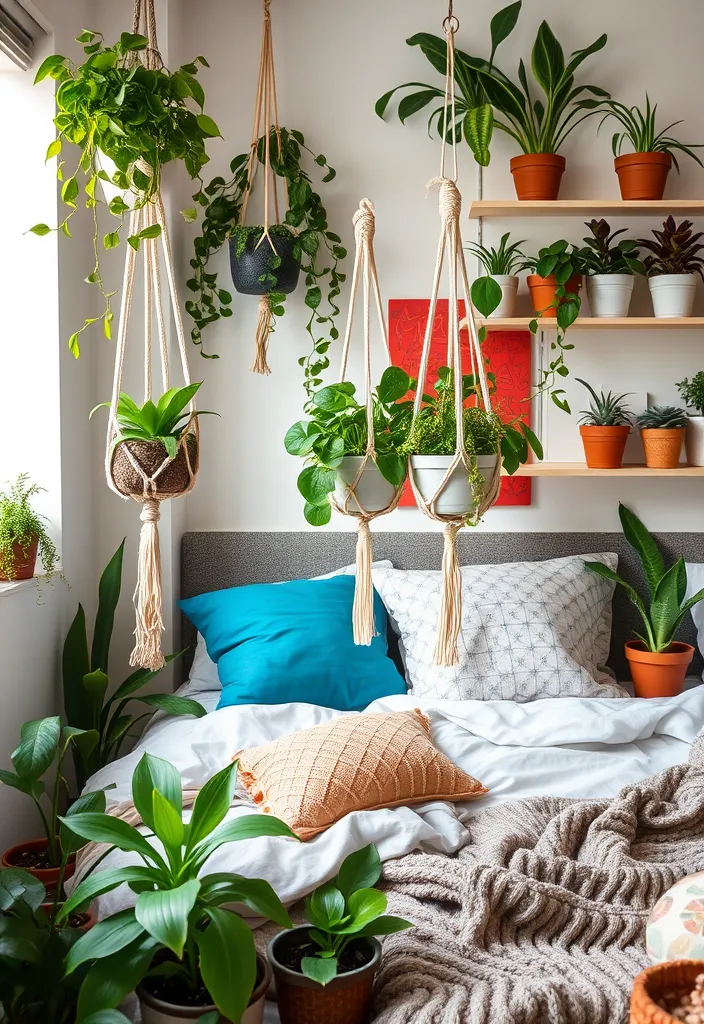 20 lively Bohemian bedroom ideas for teenagers who can be totally Instagram! - 5. Interior plants in abundance