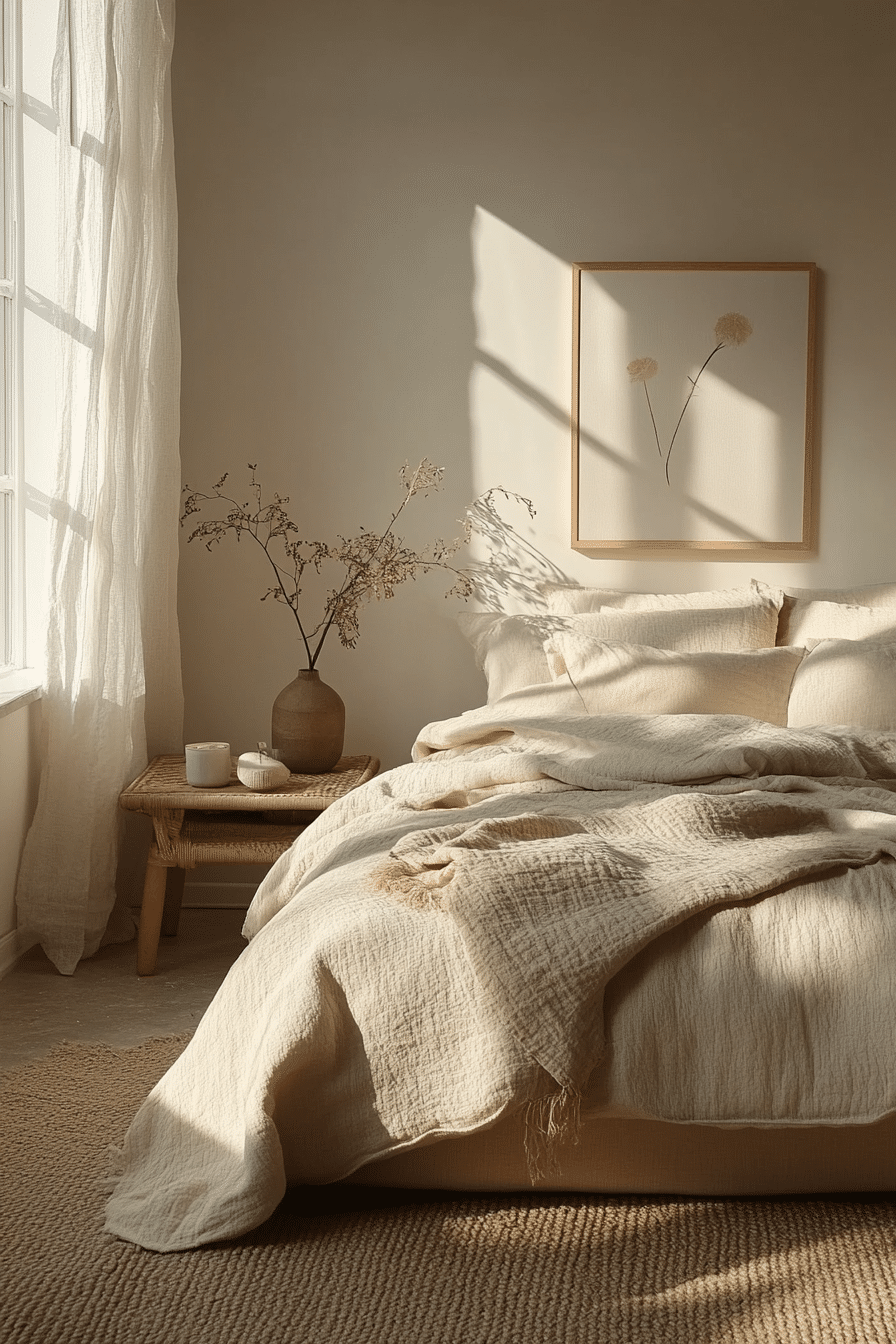 Bedroom in soft neutral tones