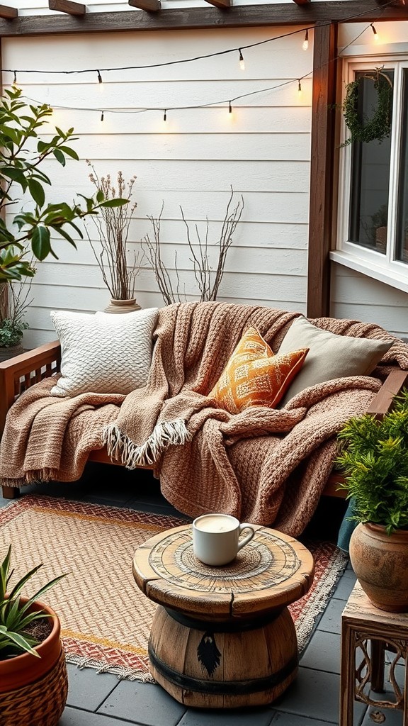 Incorporate cozy textiles