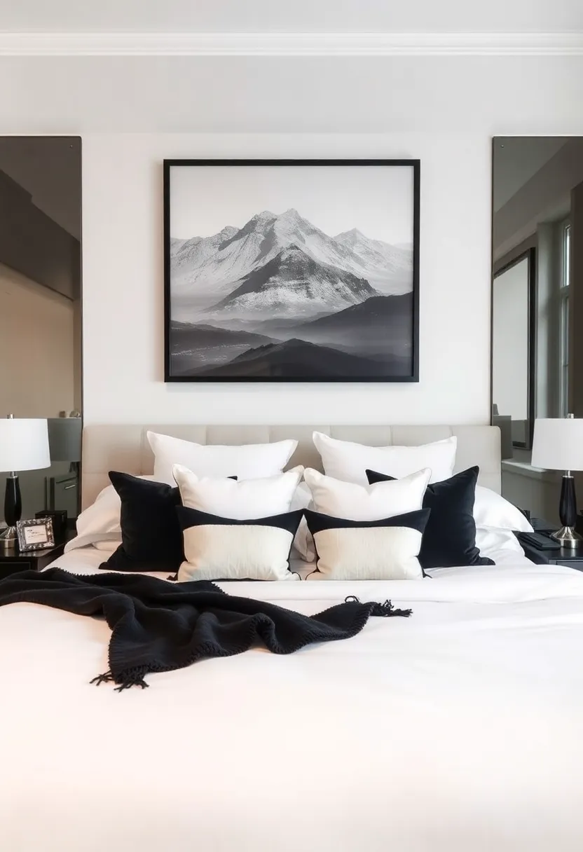 21 creative, eclectic black and white bedroom ideas that are simply unforgettable! - 11. Black and white photography