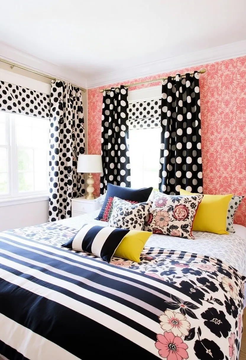 21 creative, eclectic black and white bedroom ideas that are simply unforgettable! - 10. Mix patterns