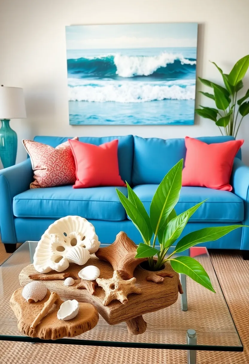 21 seasonal decor ideas for living room with a blue couch: refresh your room all year round - 3rd summer breeze