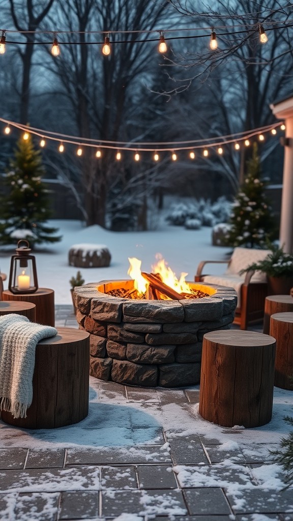 Set up a cozy fireplace