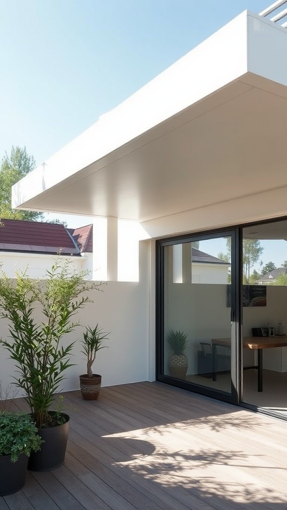 Minimalist flat roof extensions