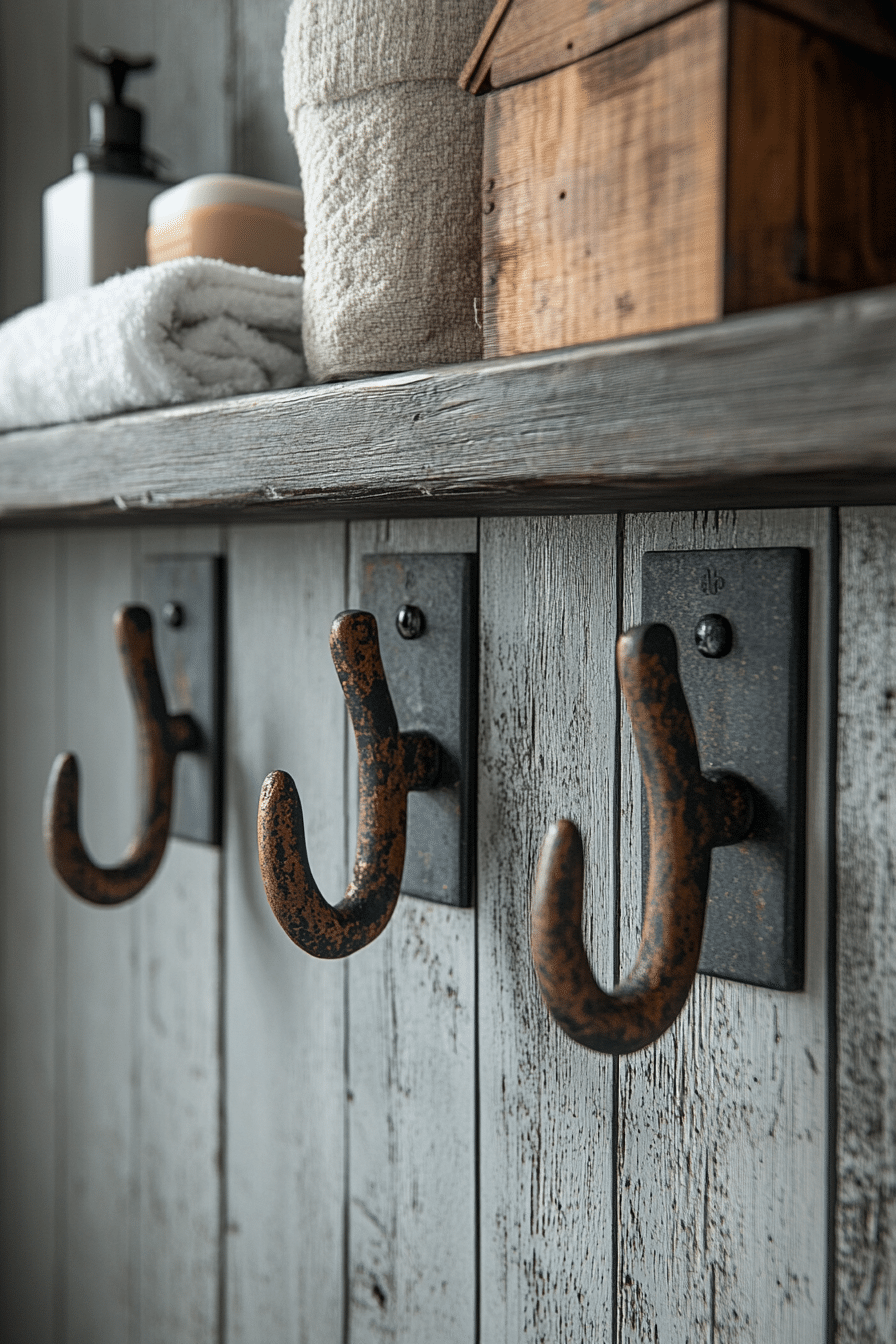 Rustic industrial bathroom