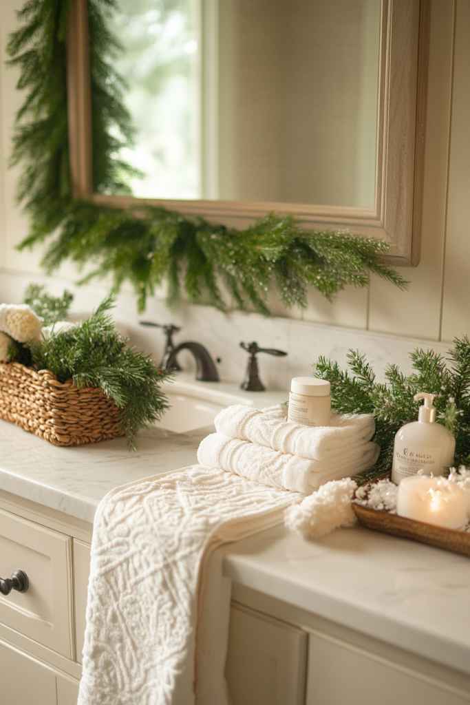 Christmas joy in the bathroom