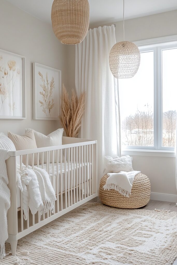 Minimalist modern baby room