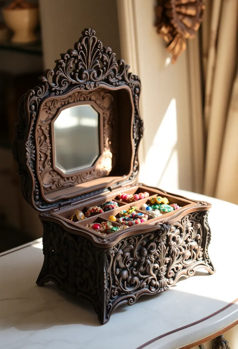 Brighten Up Your Vintage Dressing Room: Must-Have Items for a Retro Atmosphere - 9. Vintage Jewelry Box