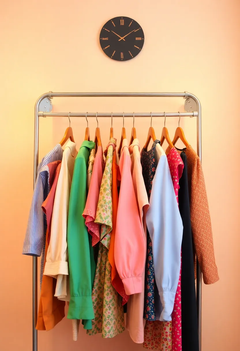 Brighten Up Your Vintage Dressing Room: Must-Have Items for a Retro Atmosphere - 15. Vintage Clothes Rack