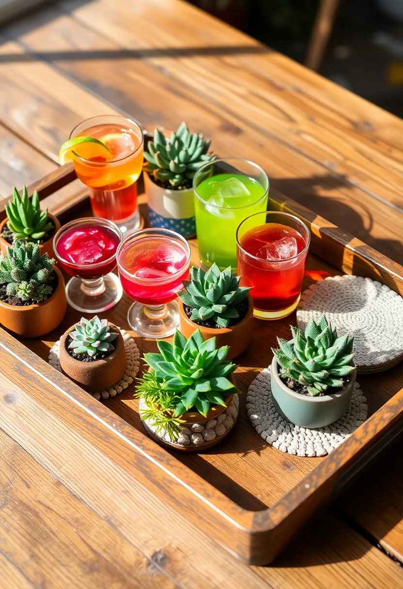 Boho Chic Bar Tray Styling: Create a relaxed atmosphere for your next gathering - 9. Add a touch of green