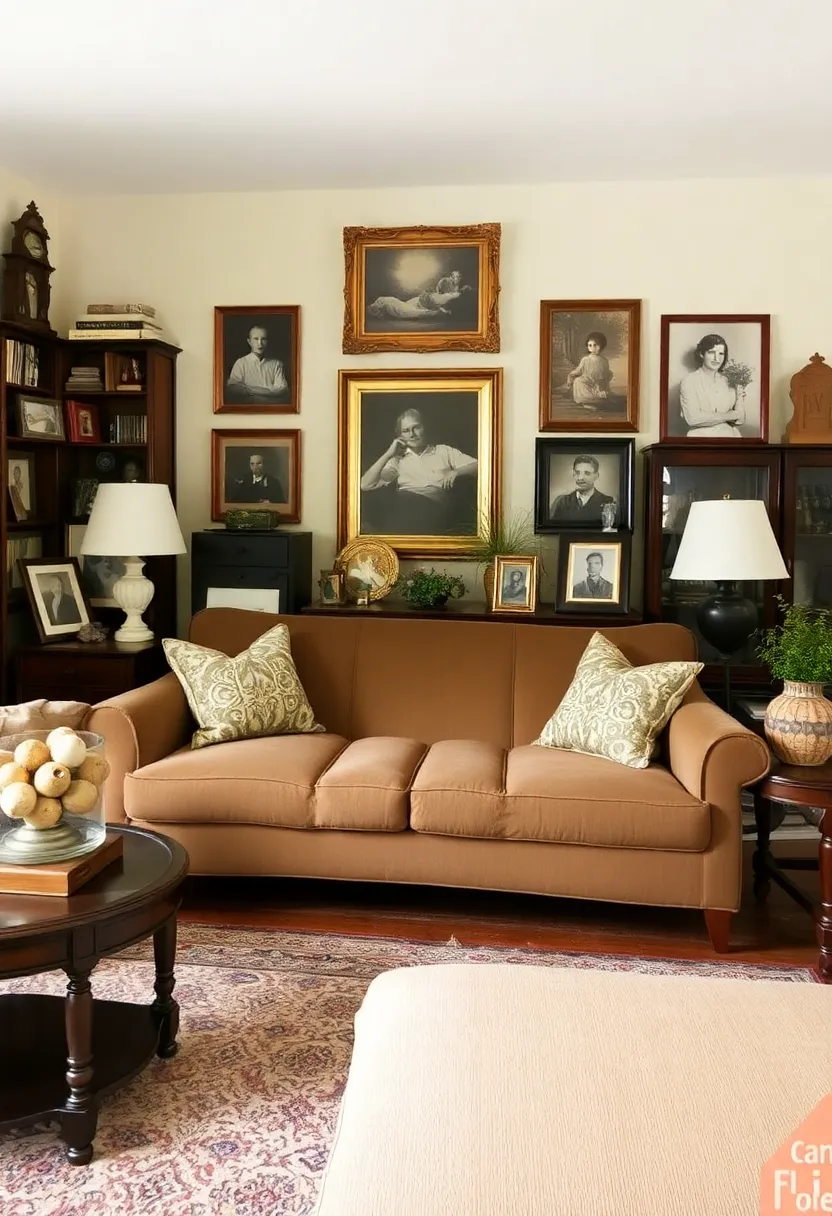 Create a Cozy Retreat: Enjoy comfort with a curved CB2 sofa and vibrant accents! - 15. Personalize with family heirlooms