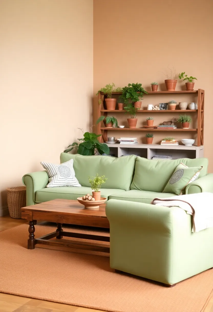 Create an inviting living room: 21 earthy terracotta and sage-green color schemes! - 13.