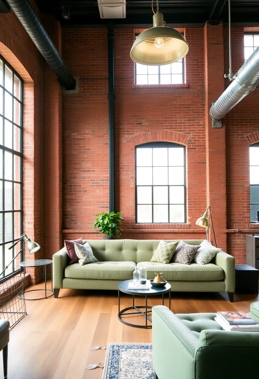 Create an inviting living room: 21 earthy terracotta and sage-green color schemes! - 11. Industrial lead