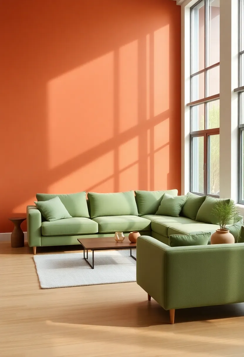 Create an inviting living room: 21 earthy terracotta and sage-green color schemes! - 3. Modern minimalism